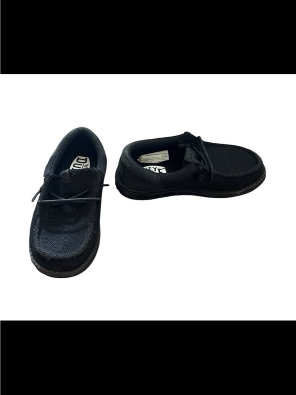 Hey Dude Youth Funk Mono Boys Girls Size 12 Slip-On Sneakers - Black